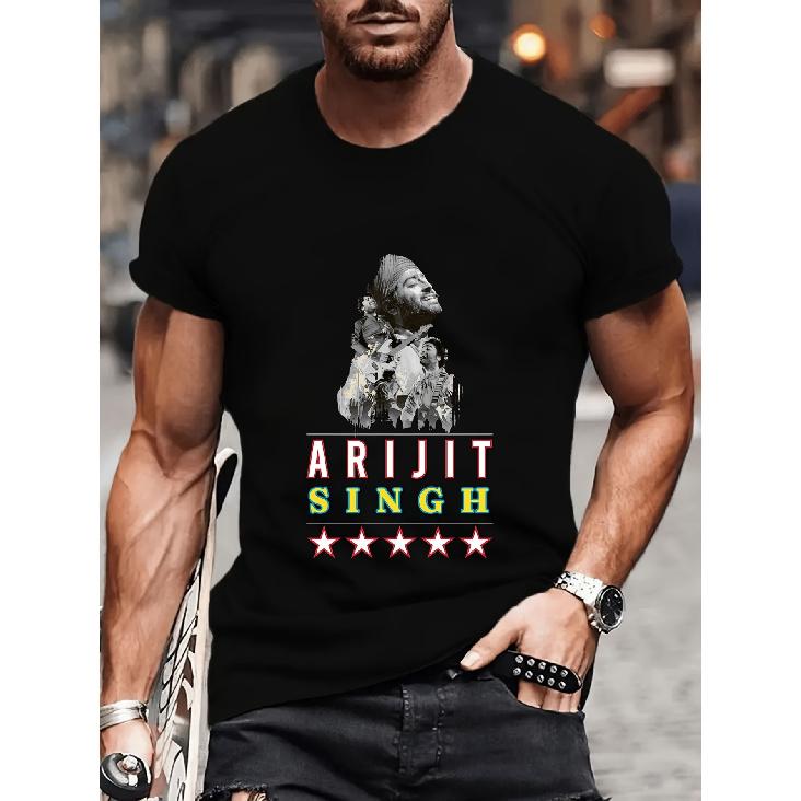 T-Shirt Featuring Arijit Singh, Apparel for Fans of The Indian Vocalist, Music Lover S Tee, Perfect Gift Shirt S
