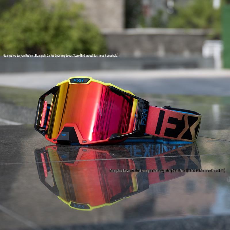 FXR Double-Layer Anti-Fog Goggles for Motorcycle, Off-Road, Mountain Biking & Skiing