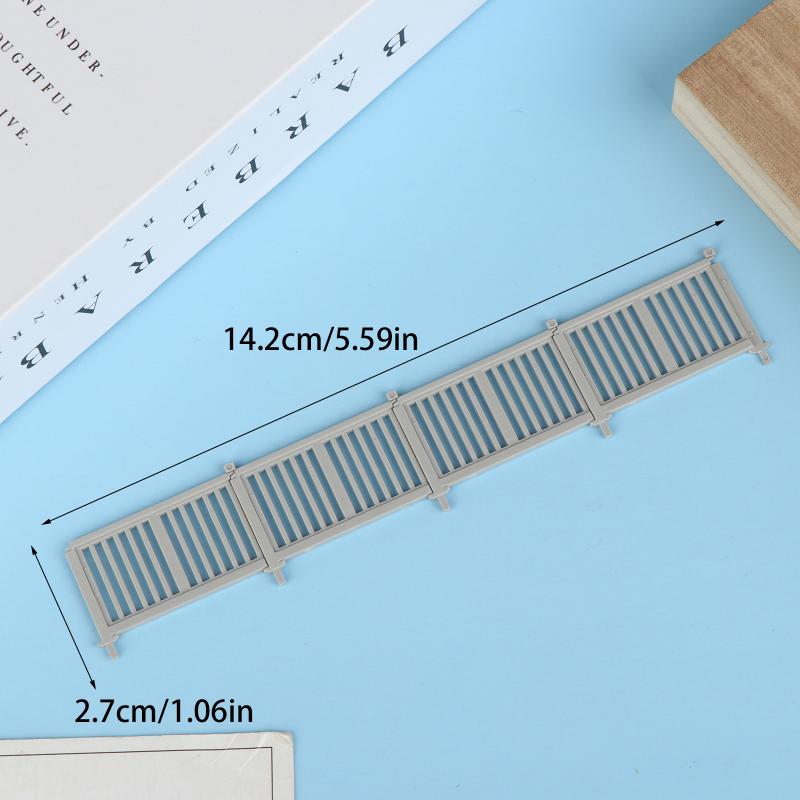 HO Scale Protective Fence With Columns Model For DIY Building Fence Wall Sand Table Railway Train Scene Diorama Kit