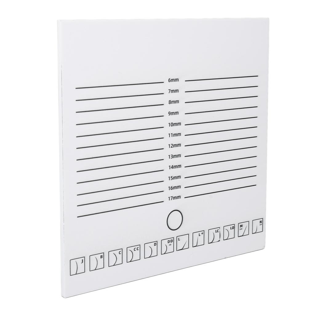 Eyelash Extension Plate White Double Row 20x20cm Wear Resistant Eyelash Pallet with Scale for Eyelash Shops