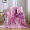 Blush Violet Bloom Flannel Blanket Warm Soft Halloween Christmas Couch Warm Cozy Decorative Decor Gift for All Season