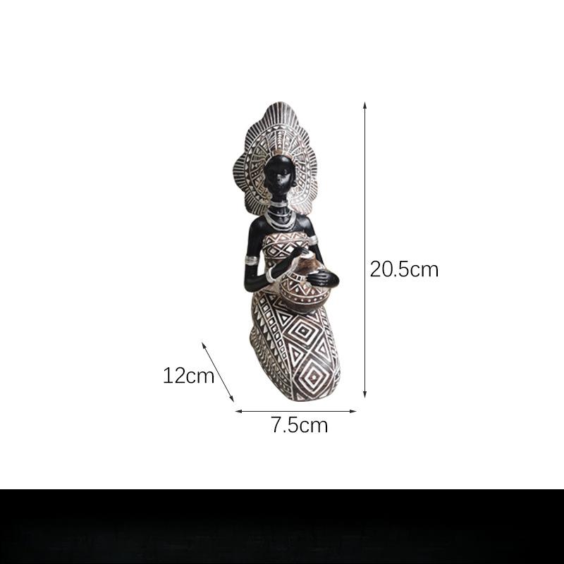 

Творческие африканские черные украшения из смолы Экзотический дом Гостиная Вход Винный шкаф ТВ Тумба Украшения