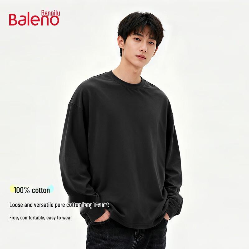 Baleno Men s Pure Cotton Long-Sleeve T-Shirt M