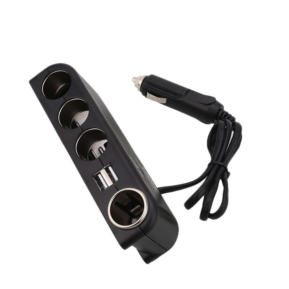 4-in-1 Car Charger Adapter Cigarette Lighter Multi Socket Cigar Jack Splitter Dual Usb Power Distributor Interior Parts Plug 12V