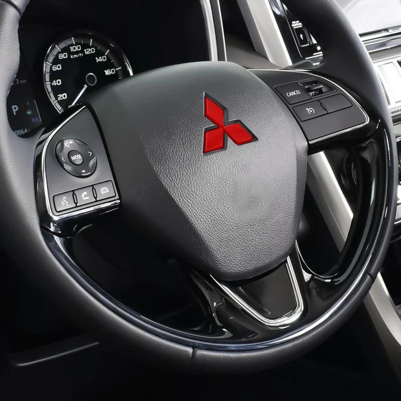 ABS Car Steering Wheel Emblem Sticker Accessorie For Mitsubishi Space Star Lancer EX Outlander Xl Eclipse Cross Asx Pajero Colt
