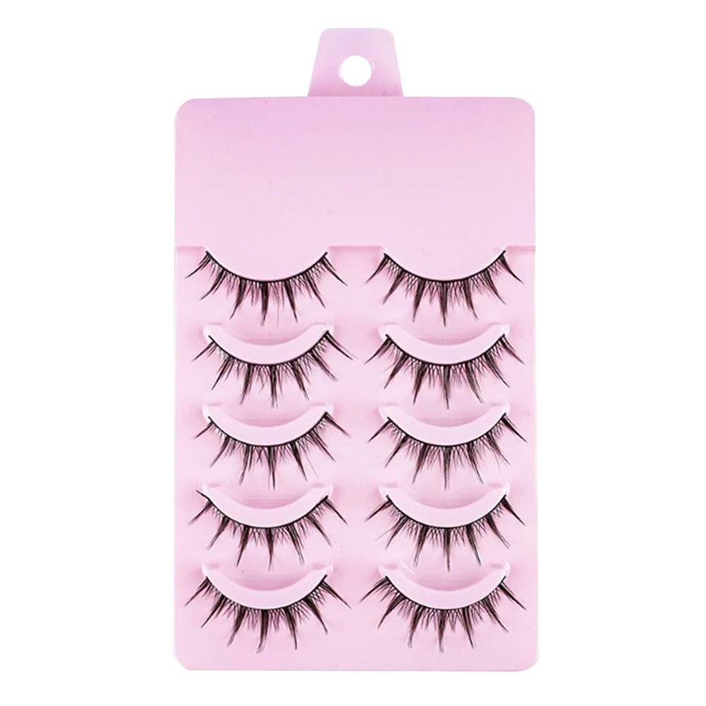 5 perechi de gene manga naturale coada de pește gene negru anime gene false de înaltă calitate