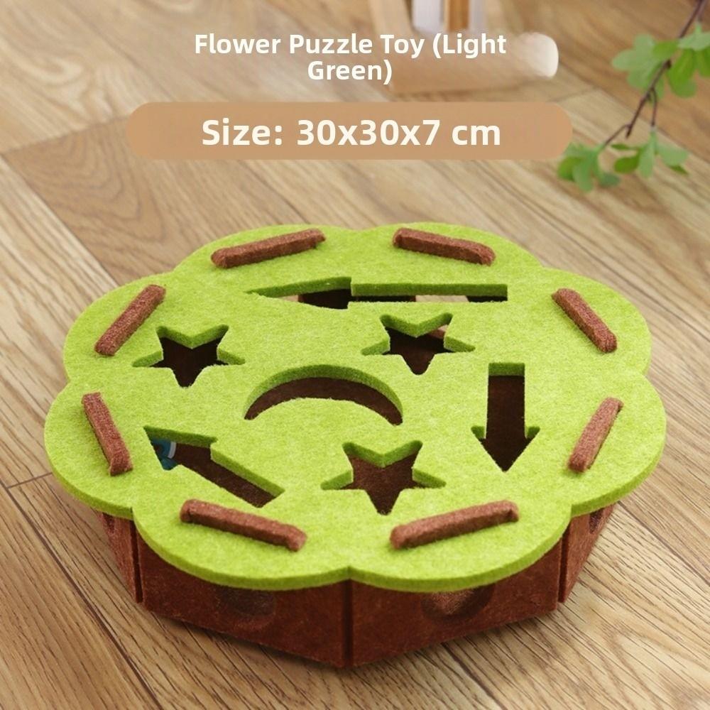 Felt Cat Scratching Posts with Ball Cat Exercise Toy Durable Cat Puzzle Box Kitten