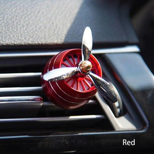 LED Light Car Air Freshener Air Force Propeller Shape Perfume Vent Clip Decor Aromatherapy Fan Auto Perfume