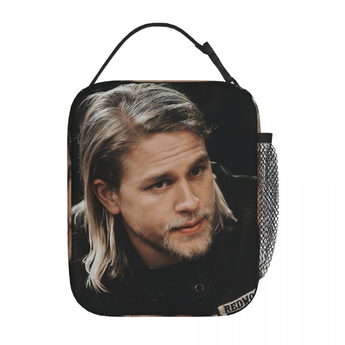 Charlie Hunnam Thermal Insulated Lunch Bag for School Portable Food Container Bags Cooler Thermal Lunch Boxes One Size