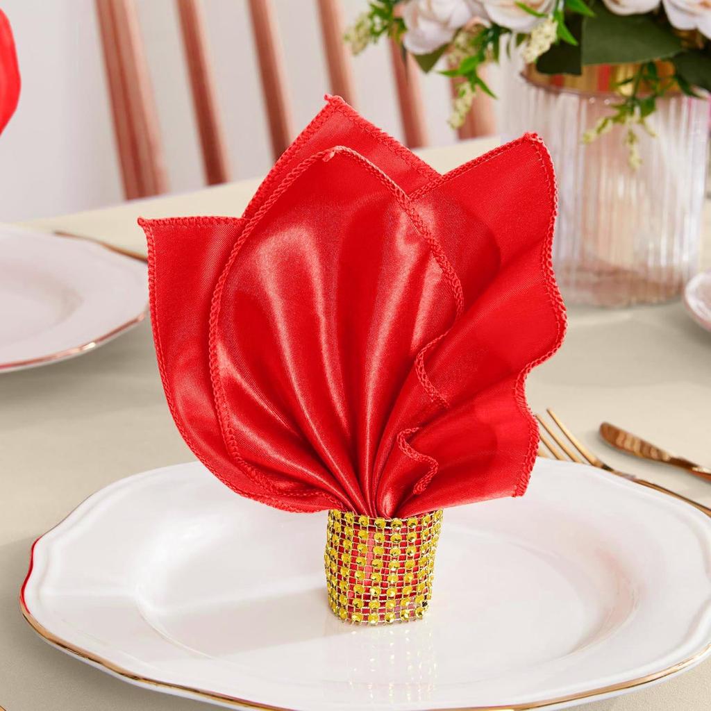 Satin Polyester Luxury Napkin for Weddings & Festive Table Decoration