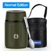 750ML 316 Stainless Steel Vacuum Lunch Box Double-wall Food Thermos Soup Cup Breakfast Cup with Spoon Camping Food Containers