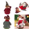 Christmas Santa Snowman Reindeer Desktop Decor With Fabric Material For Holiday Tabletop Display