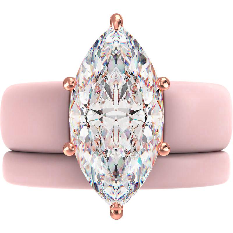 Simple pink silicone stackable ring set rose gold CZ diamond ring suitable for beach vacation casual wear