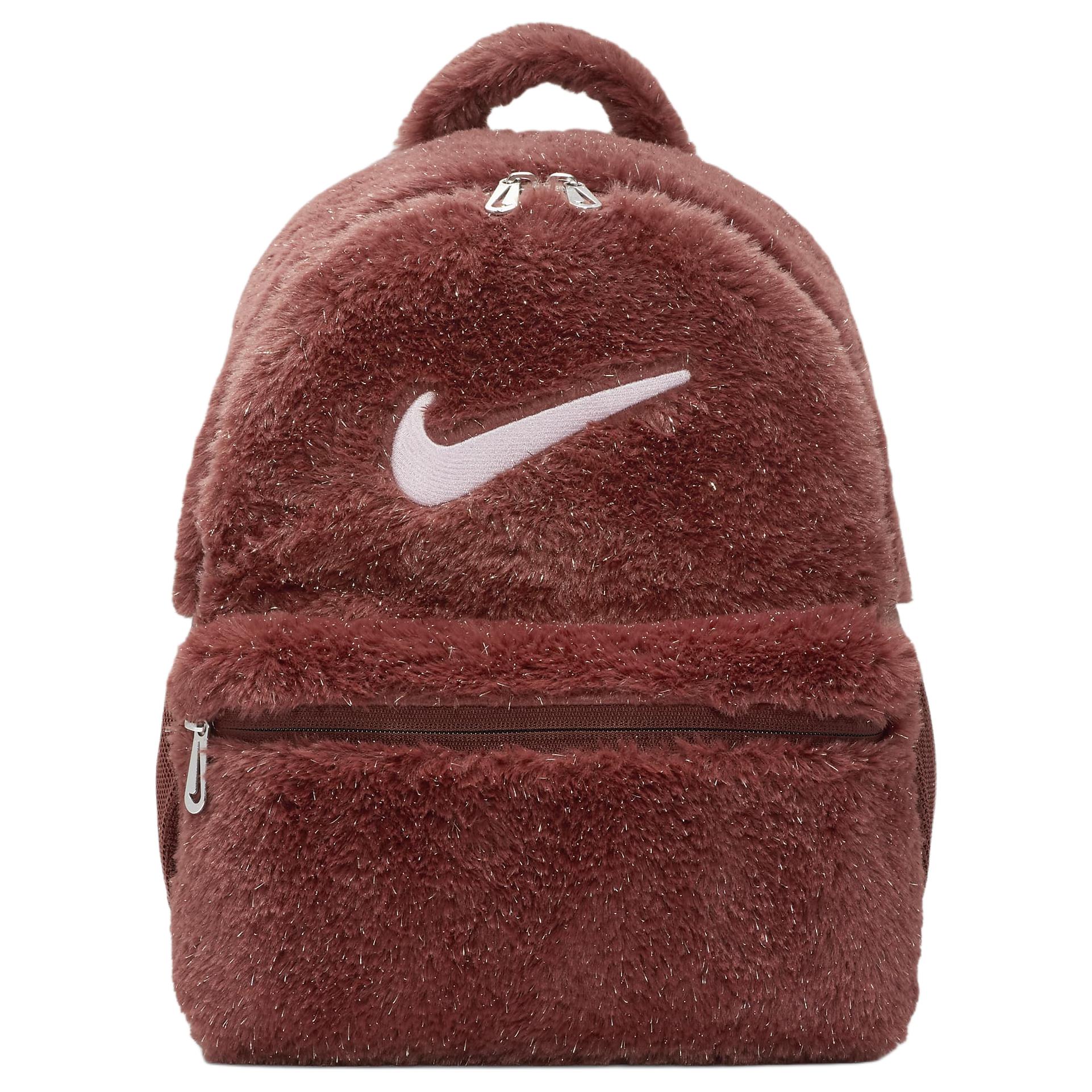 Nike 11L Brand Logo Zipper Closure Polyester Backpack Unisex Backpack Red FZ1330-231 Red