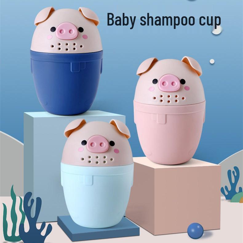 

Infant Bath Scoop & Shampoo Cup: Thickened Shower Head Ladle for Kids рожевий