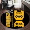 1PC Round Rug Wolves Football Club Emblem Printed Round Area Rug ,Rug For Home Office, Round Chair Rug, Decorative Carpet Fan Gifts Christmas Gift