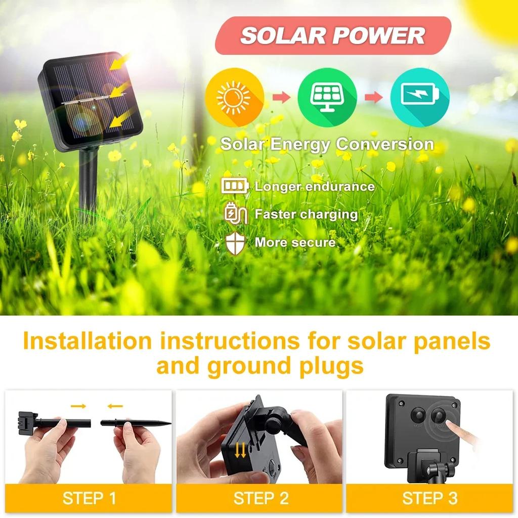 Outdoor Solar Bubbles Lawn Lamp String Set Landscape Decoration Waterproof Leds Solar-Powered Stake Lights for Garden Yard