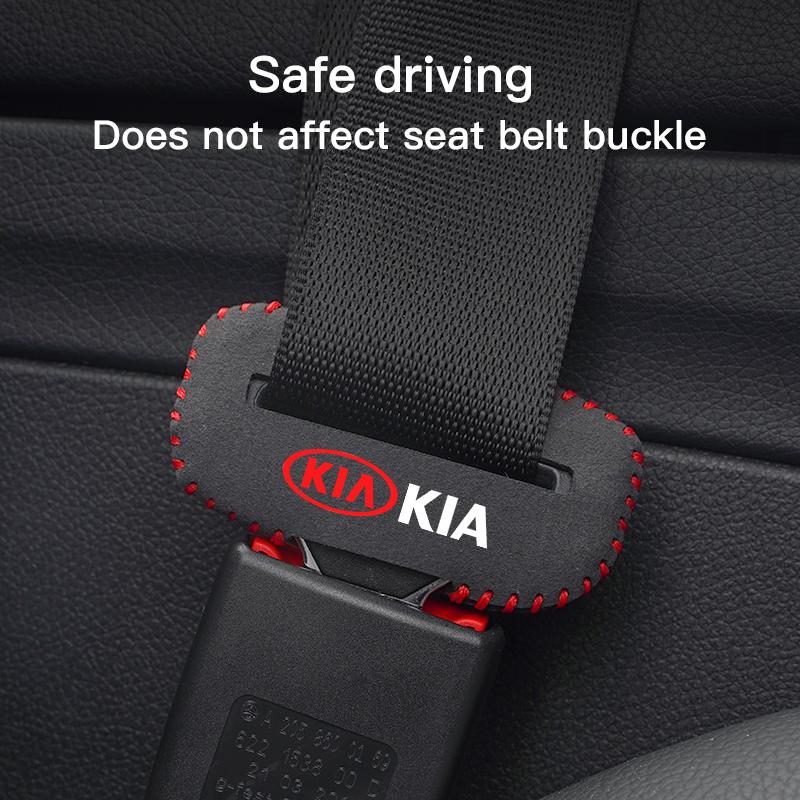 For Kia Morning Picanto Rio Stonic Sportage Ceed Optima Forte 5 3 4 Car Logo Seat Safety Belt Buckle Cover Interior Accessories dmjp20 xhcv4
