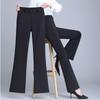 Women's High-Waisted Micro-Flare Pants: Slimming, Versatile, Casual Drape Skinny Pants - Black, Spring/Autumn Collection