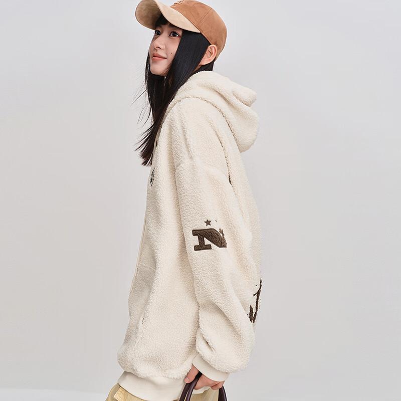 LEDING Oversize Granular Fleece Hooded Sweatshirt