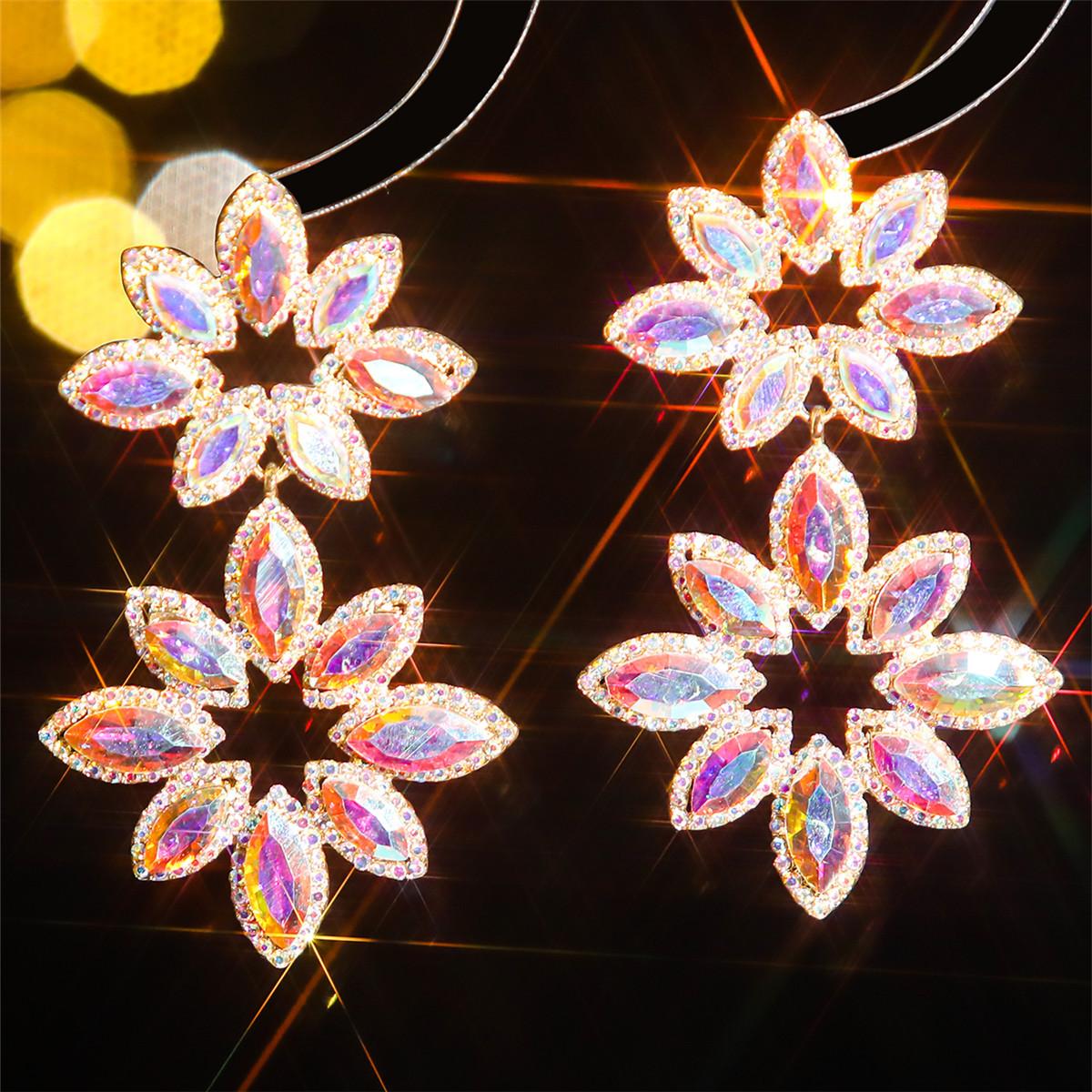 

Новые темпераментные супер блестящие цветные хрустальные длинные серьги модные и элегантные женские серьги