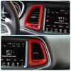 4PCS Center Console Air Condition Outlet Vent Trim for Dodge Challenger 2015+