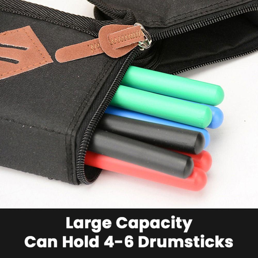 Large Capacity Drumstick Storage Pouch Portable Drum Stick Holder Drumstick Protector Case