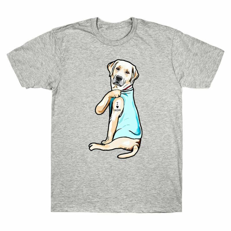 Unisexs Tshirt Labrador Cotton Tattoos I Funny Mom Gift Dog Tee Retriever Love