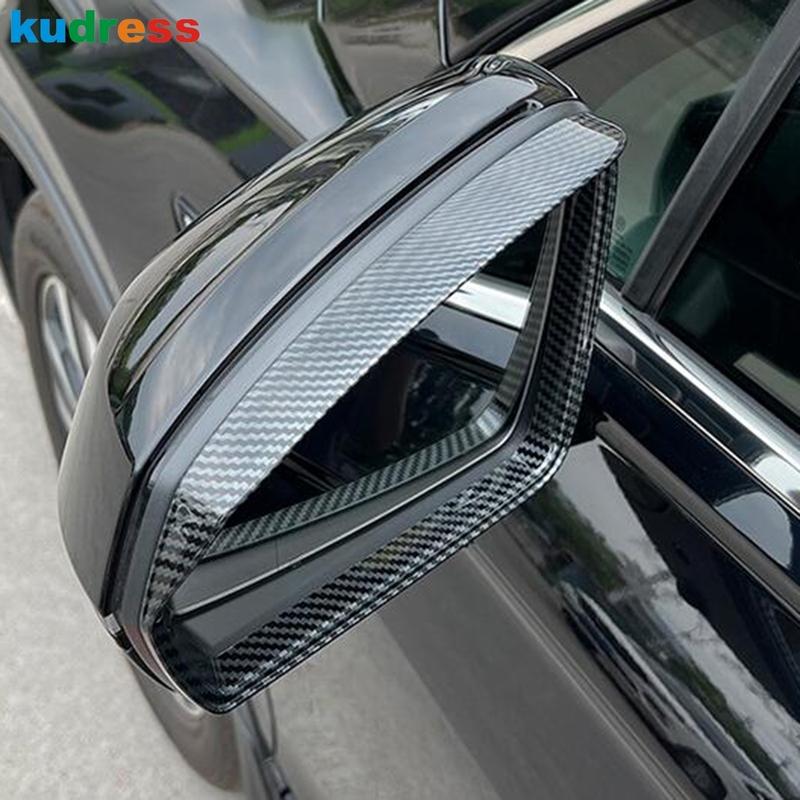 Rearview Mirror Eyebrow Cover For Volkswagen VW Tiguan MK2 2017-   Chrome Side Mirrors Rain Shield Sun Visor Trims