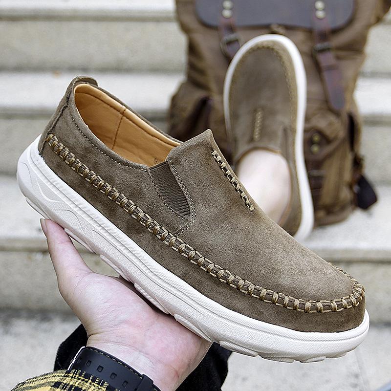 Ultra-light large-size casual men's shoes leather shoes foreign trade lightweight men's shoes soft-soled driving shoes leather shoes men's loafers