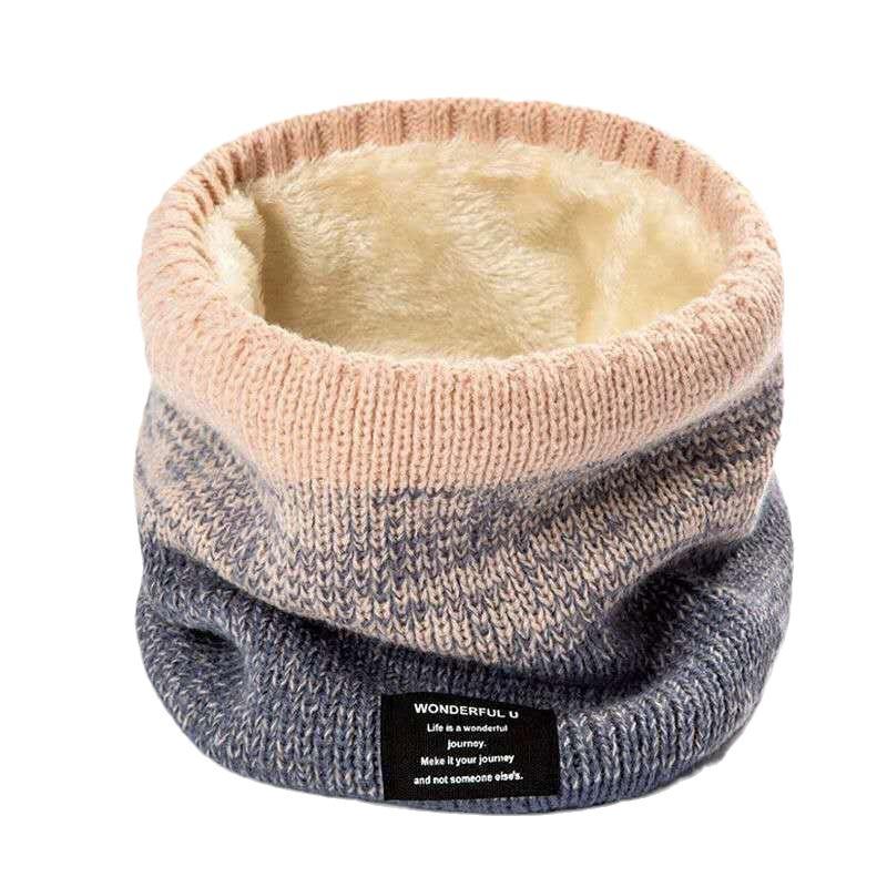 Herbst- und Winter-Schal für Damen und Herren, Modischer, Plus-Samt, Verdickter, Warmer Strickschal, Nackenschutz, Kälteschutzschal