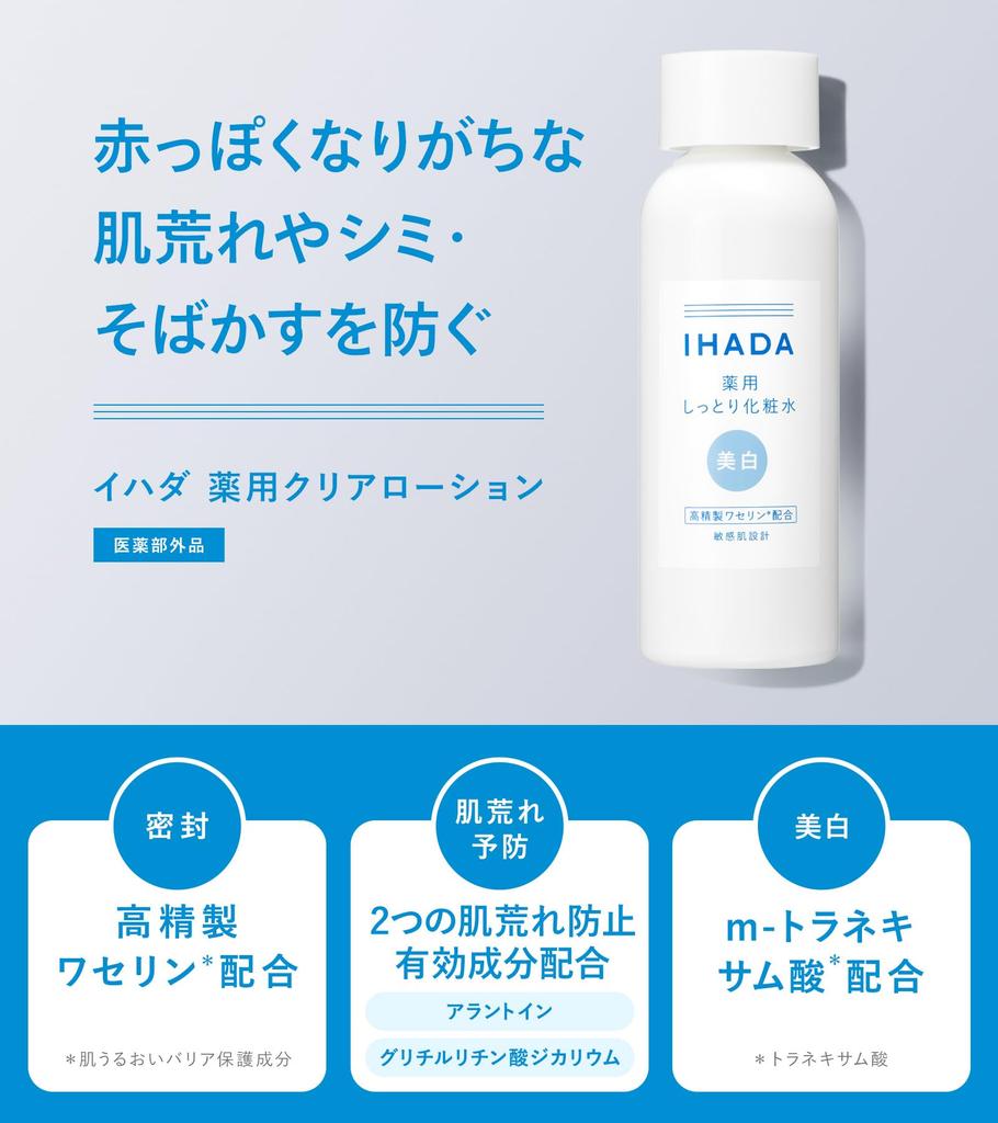 Ihada Whitening Medicated Clear for Rough and Combination Tranexamic Sensitive and Freckles 180mL Lotion, Lotion, Skin, Acid, Acne, Skin,