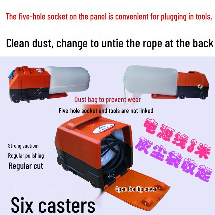 6" Dustproof Vacuum Grinding Cover for Concrete and Stone with Diamond Wheel Dust Collection