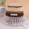 Gorro de lana de punto de moda de otoño e invierno para mujer, cálido gorro de pescador coreano, gorro japonés de gran tamaño