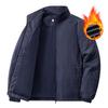 Jacket, Men's Plus Velvet Thick Coat, Large Casual Stand Up Collar, Loose Fit
