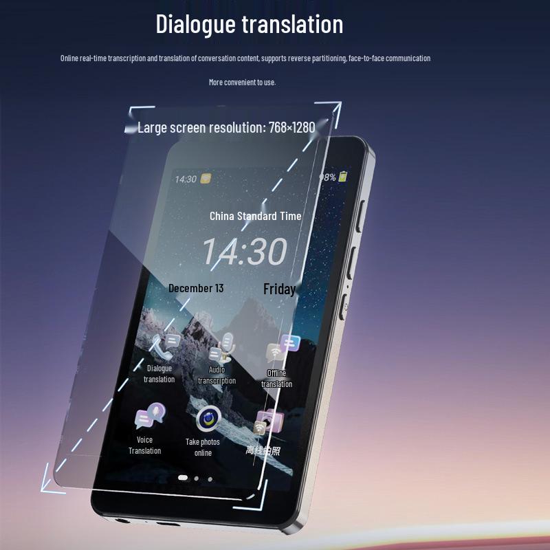 

Многоязычные портативные наушники-переводчики: Оффлайн Языковое Умное Туристическое Устройство чёрный