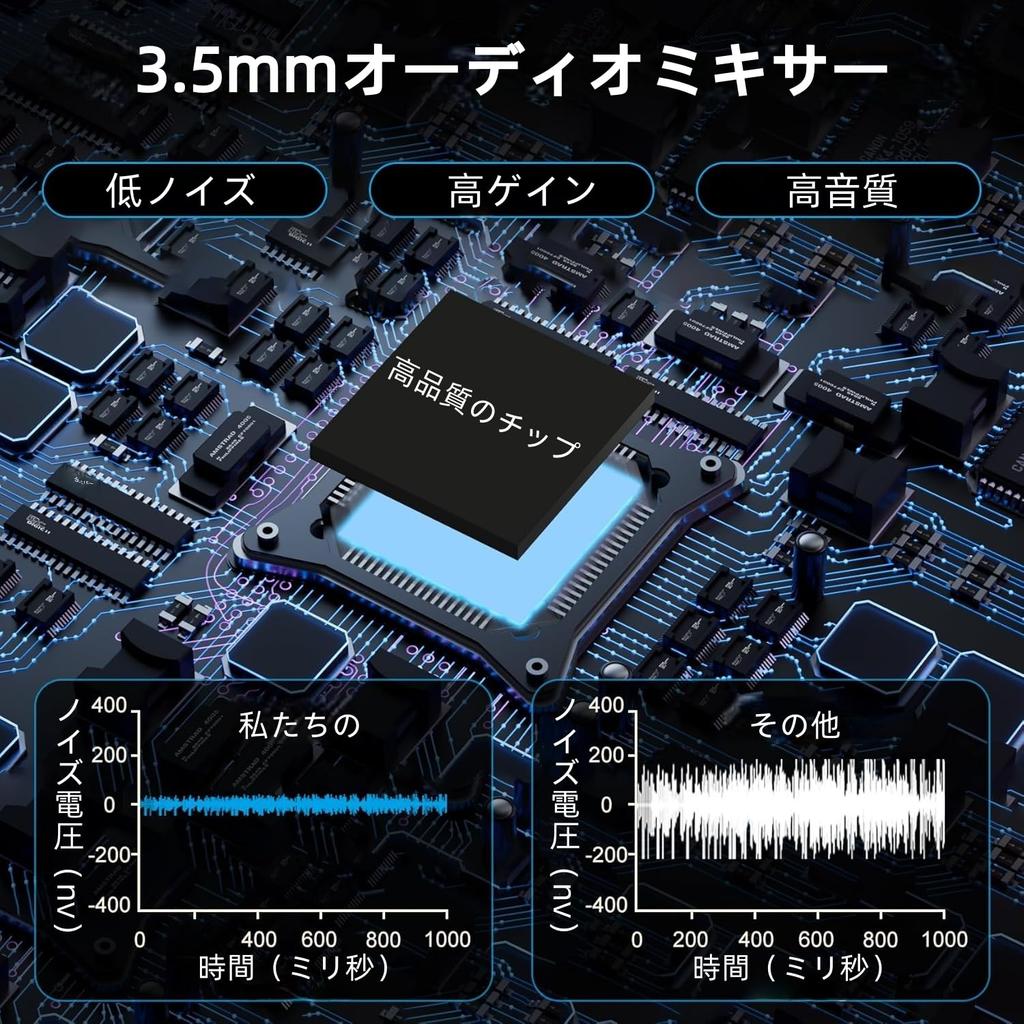 Kicucn Audio AUX Mixer with Individual Volume Controls for Each of the 4 Inputs and Ideal for Studio and Stage Performance 3.5mm Mixer, 4-Way