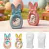 Geometric Design Rabbit Shape Candle Mold Silicone Animal Shape Rabbit DIY Silicone Mold Epoxy Resin Molds Non-Stick