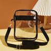 Mini durchsichtige Umhängetasche, Trendige quadratische Handytasche, Damen Reißverschluss Strand-Schultertasche