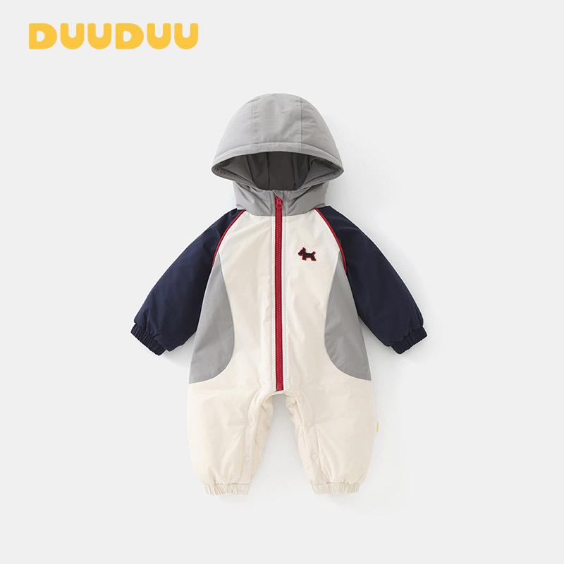 

DUUDUU Baby Winter Quilted Jumpsuit: Newborn Cotton Crawling Outfit - A-Class, 5 Styles, Thickened for Warmth. 90cm (10-18 months, under 25 lbs)