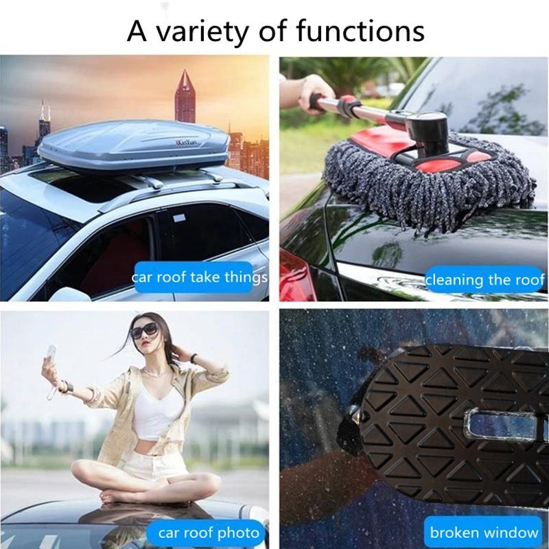 Sammenleggbart biltakstativ trinn bildørtrinn Universal låsekrok Hjelpefotpedal for fotpedal i aluminiumslegering sikkerhetshammer