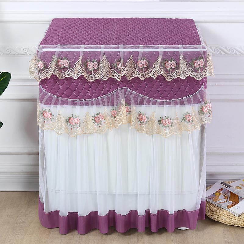 Verdickte Spitze, altmodische Doppeltrommel-Waschmaschinenabdeckung, staubdicht, sonnenbeständig, Heimdekoration, Schutz, Waschmaschinenabdeckungen