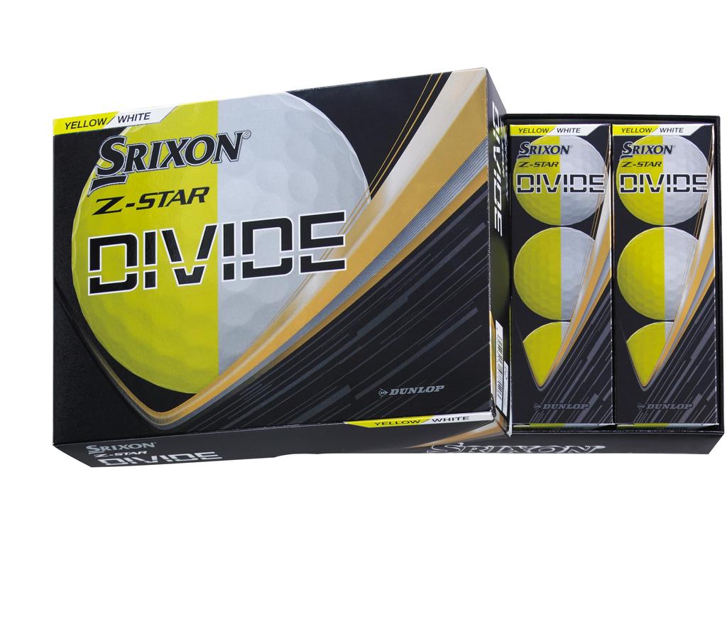 DUNLOP Srixon Divide Golf 2025 1 Dozen Z-Star Balls, Model, (12 Balls), White/Yellow