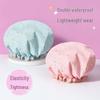 Waterproof Double-Layer Shower Cap for Women - Anti-Oil Fume Bath Cap, Perfect for Dry Hair, Girls, and Household Use