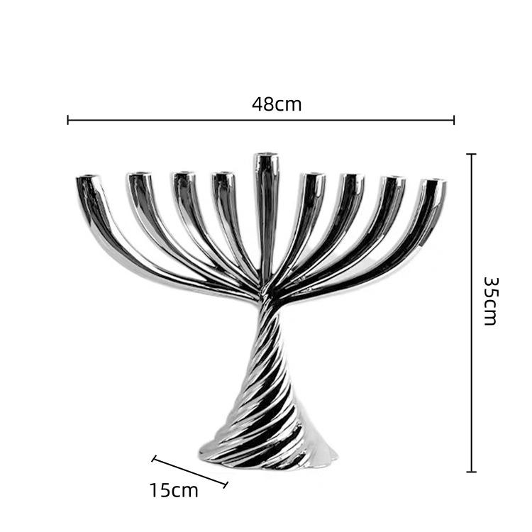 Creative Metal Candle Holder Nine Gold Geometric Twist Candle Stands Candlestick Fishtail Centerpieces Home Decoration