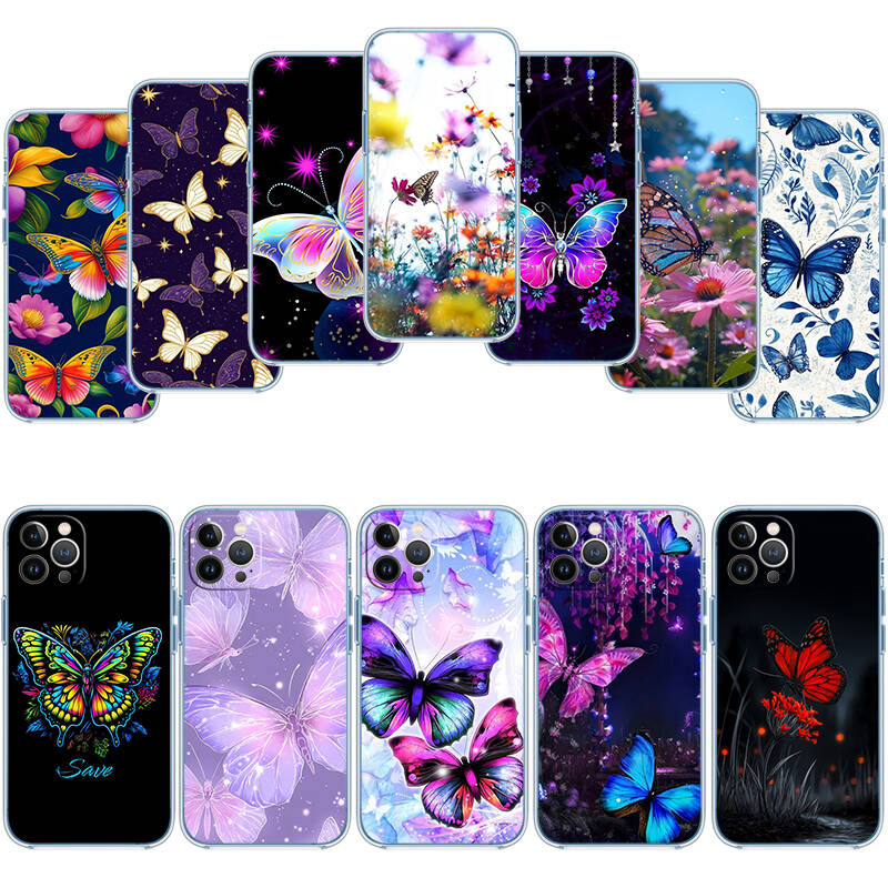 Colorful Butterfly Phone Case for Motorola Edge 20 30 S30 40 50 Fusion Lite Plus Pro Neo Ultra One Hyper Power Action Zoom Macro Vision