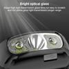 LED Sensor Headlamp New USB Rechargeable Strong Light Waving Induction Waterproof Fishing Headlamp Built-in Lithium Battery Head
