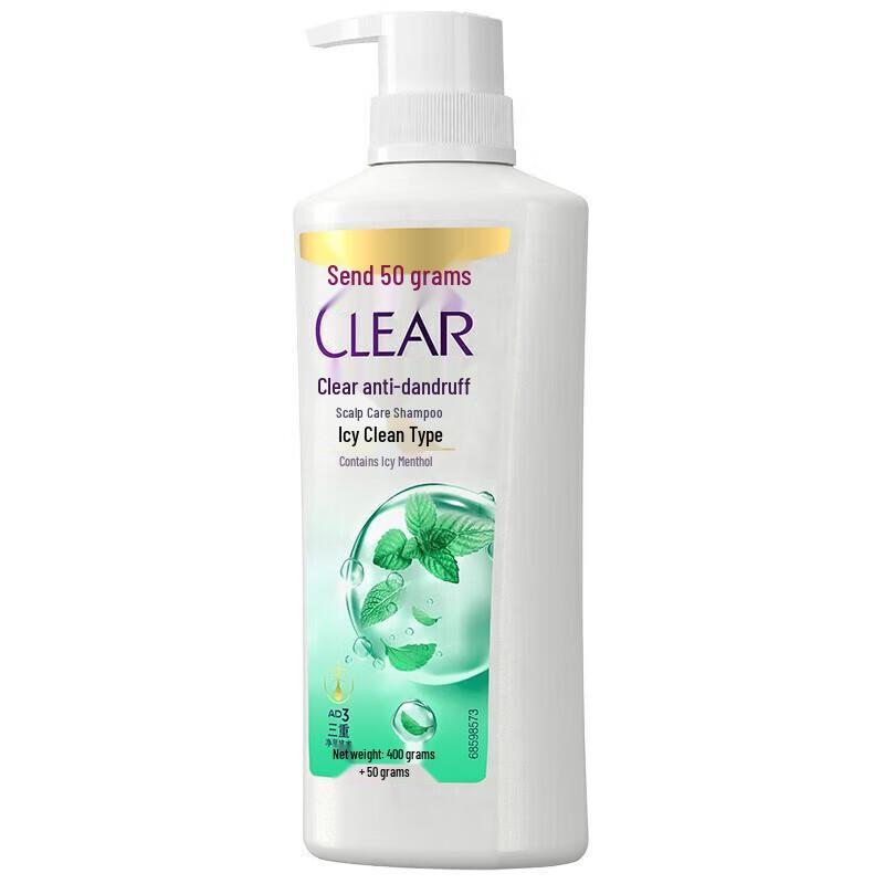 Clear Anti-Dandruff Icy Fresh Scalp Care Shampoo 450G