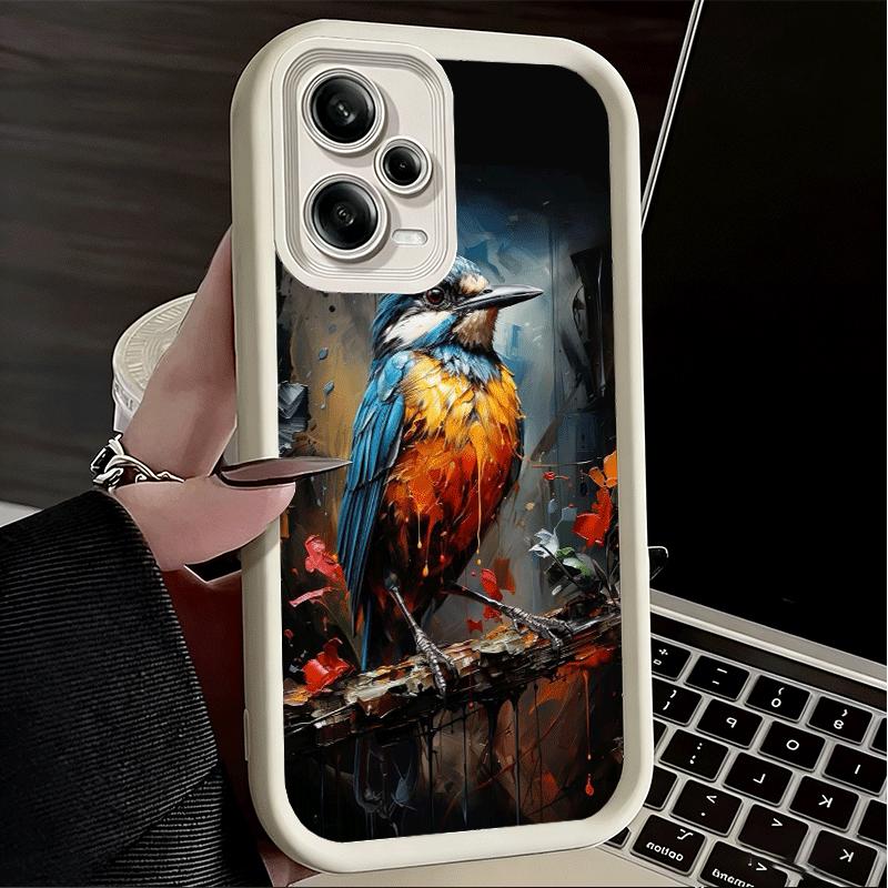 Phone Case for Xiaomi Redmi Note 15 14 13 Pro Plus Bird Oil Painting Style Shell 12S 11 11S 11T 5G 14S Soft Silicone Funda