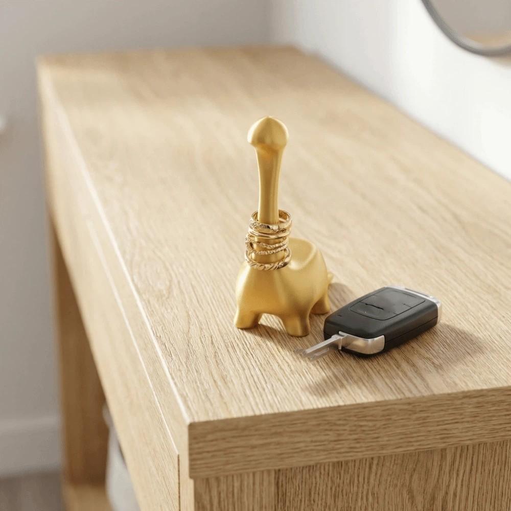 Cute Dinosaur Jewelry Storage Rack 3D Print Decoration Crafts Cute Alpaca Ring Storage Rack  Office